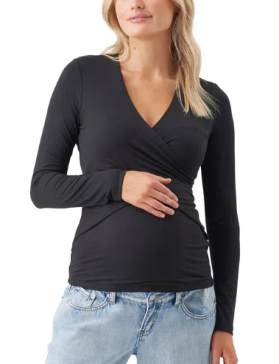 Ripe Maternity Luxe Knit Embrace Nursing Top In Black