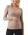 Ripe Maternity Luxe Knit Embrace Nursing Top In Brown