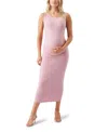 Ripe Maternity Luxe Knit Off Shoulder Dress In Pink