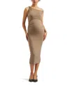 RIPE MATERNITY LUXE KNIT OFF SHOULDER DRESS