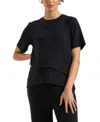 Ripe Maternity Mike Rib Nursing Top In Black