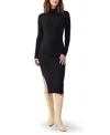 Ripe Maternity Nella Rib Nursing Knit Dress In Black