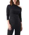 Ripe Maternity Off-shoulder Rib Top In Black