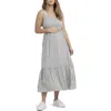 Ripe Maternity Ollie Smocked Maternity Dress In Black/white
