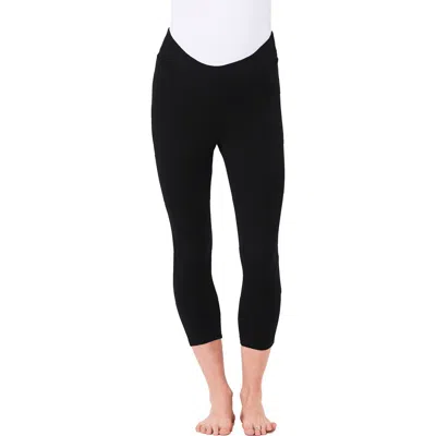 Ripe Maternity Organic Essential 3/4 Leggings In Black