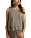 Ripe Maternity Peyton Linen Nursing Top In Neutral