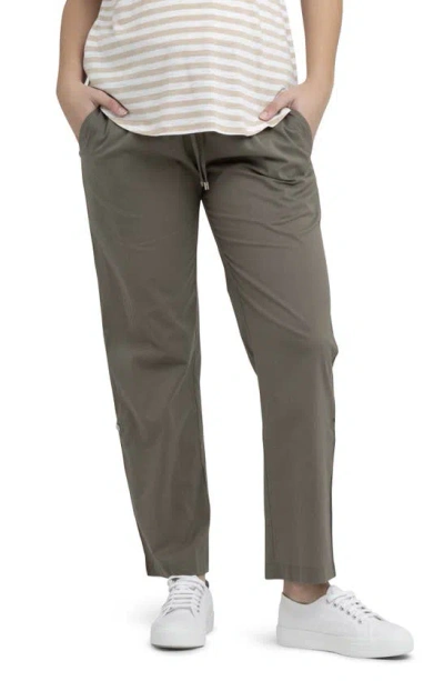 Ripe Maternity Philly Cotton Pant In Moss