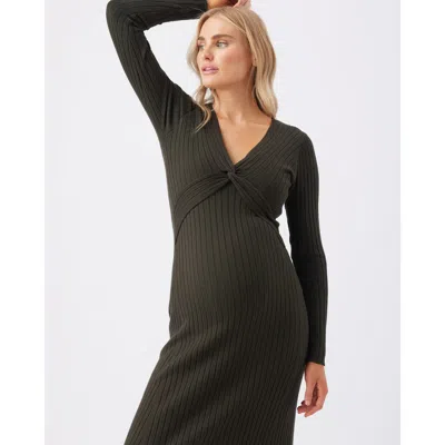 Ripe Maternity Remi Knit Nursing Dress In Black