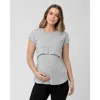 Ripe Maternity Richie Nursing Tee In Gray