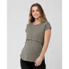 Ripe Maternity Richie Nursing Tee In Green