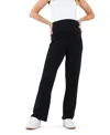 Ripe Maternity Rylan Knit Straight Leg Maternity Pants In Black
