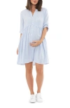 Ripe Maternity Sam Stripe Dress In Blue
