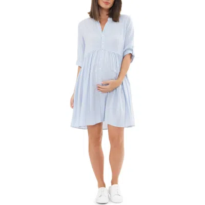 Ripe Maternity Sam St/nursing Dress In Blue