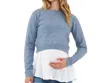Ripe Maternity Sandy Detachable Nursing Knit Sweater In Multi
