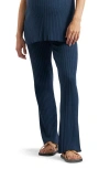 Ripe Maternity Sienna Rib Flare Maternity Pants In French Navy