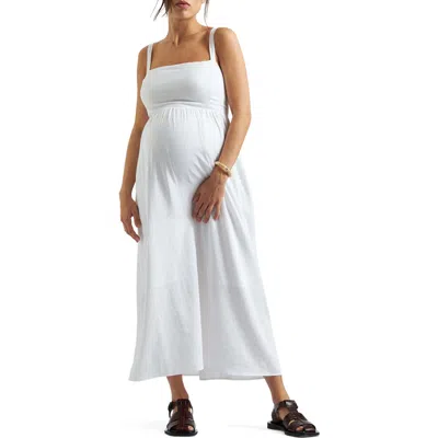 RIPE MATERNITY RIPE MATERNITY SIMONE TIE BACK LINEN DRESS