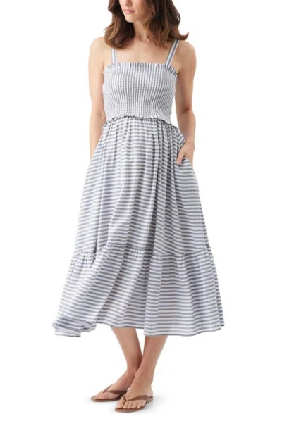 Ripe Maternity Sofia Stripe Dress In Animal Print