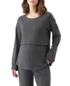 Ripe Maternity Super Soft Nursing Top In Gray