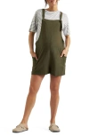 Ripe Maternity Terry Maternity Shortalls In Olive