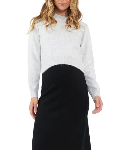 RIPE MATERNITY TIA CROP KNIT SWEATER