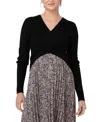 Ripe Maternity Willa Nursing Crop Sweater In Black