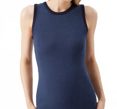 Ripe Zoe Rib Knit Nursing Tank Top In Indigo Navy In Blue