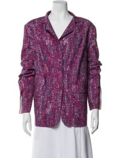 Pre-owned Ripetta Wool Patterned Blazer In Purple