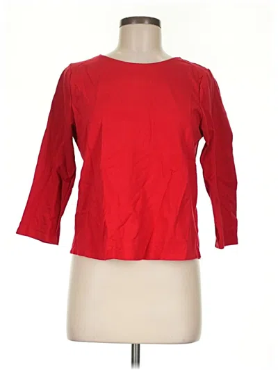 Pre-owned Ripley Rader 3/4 Sleeve Top Red Boatneck Tops