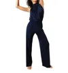 Ripley Rader Backless Halter Jumpsuit In Navy In Blue