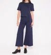 Ripley Rader Ponte Knit Wide Leg Pant In Navy In Blue