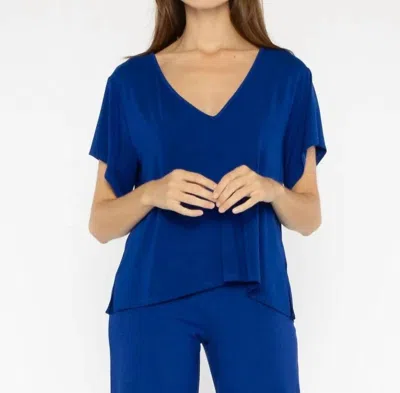 Ripley Rader Everyday V Neck Top In Cobalt Blue