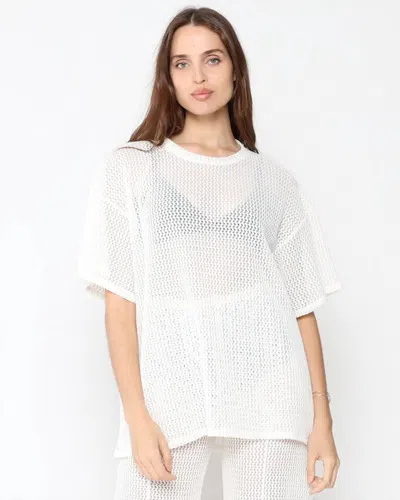 Ripley Rader Fishnet Big Shirt In Ivory In White