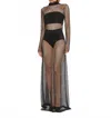 Ripley Rader Fishnet Kate Maxi Dress In Black In Black