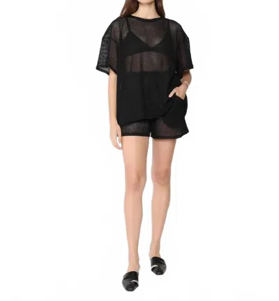 Ripley Rader Fishnet Lounge Shorts In Black