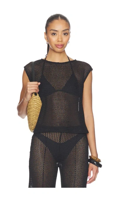 Ripley Rader Fishnet Lounge Tank In Black