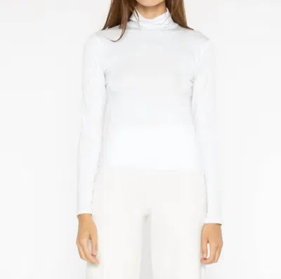 Ripley Rader Knit Long Sleeve Turtleneck Top In White