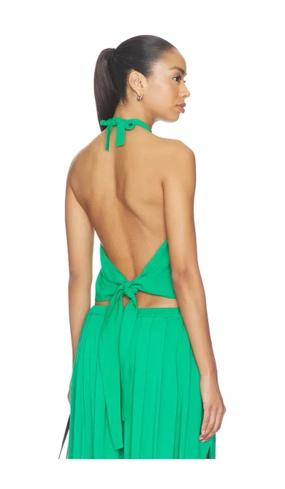Ripley Rader 린넨 타이 백 홀터 탑 In Green