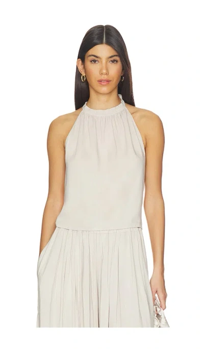 Ripley Rader Linen Tie Back Halter Top In Sand