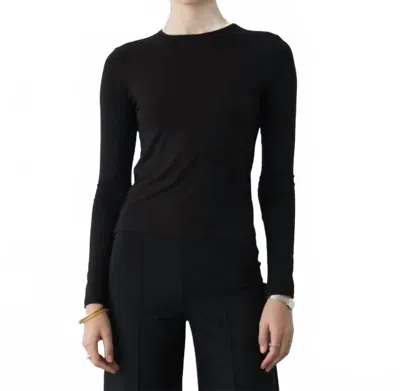 Ripley Rader Modal Fitted Long Sleeve Tee In Black