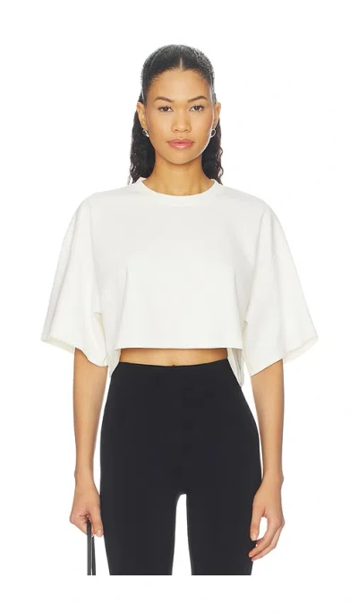 Ripley Rader Ponte Knit Crop Top In Off White
