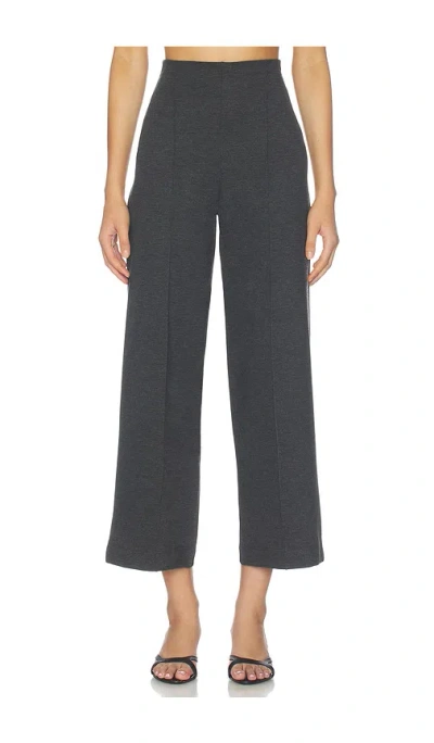 Ripley Rader Ponte Knit Cropped Straight Leg Pant In Charcoal
