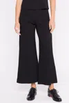Ripley Rader Ponte Knit Cropped Wide Leg Pant In Black In Black