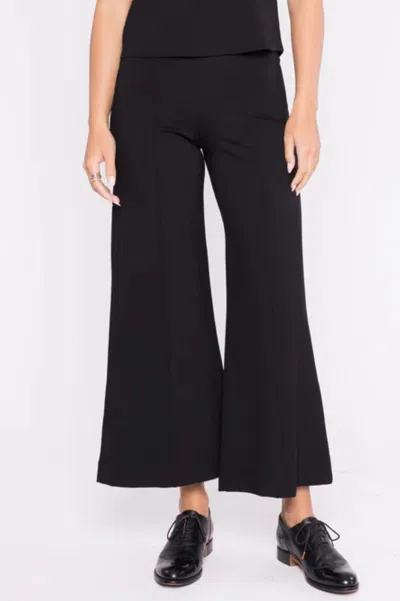 Ripley Rader Ponte Knit Cropped Wide Leg Pant In Black