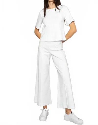 Ripley Rader Ponte Knit Extended Short Sleeve Top In White