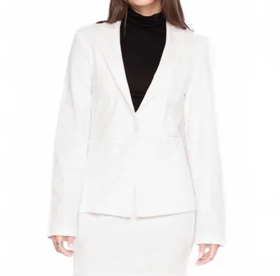 Ripley Rader Ponte Knit Fitted Blazer In Off-white