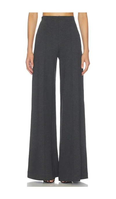 Ripley Rader Ponte Knit Long Wide Leg Pant In Charcoal