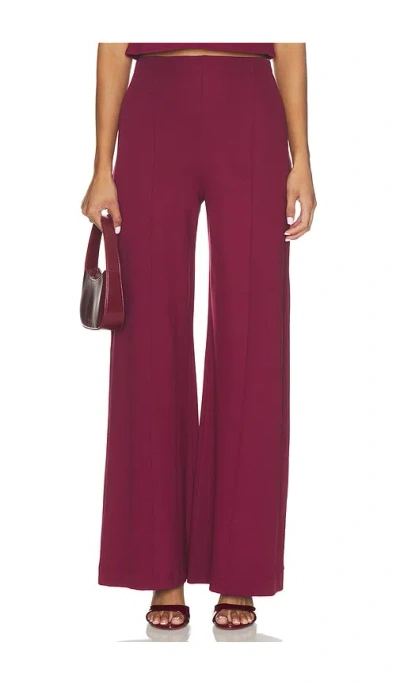 Ripley Rader Ponte Knit Long Wide Leg Pant In Purple
