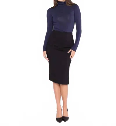 Ripley Rader Ponte Knit Pencil Skirt In Black In Blue