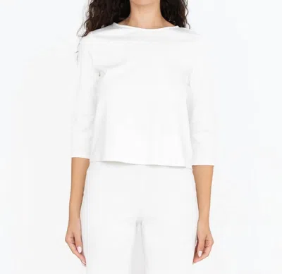 Ripley Rader Ponte Knit Quarter Sleeve Top In Off White In Neutral