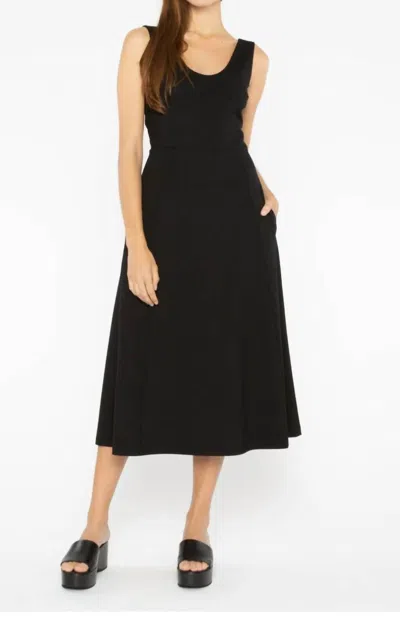 Ripley Rader Ponte Knit Scoop Midi Dress In Black